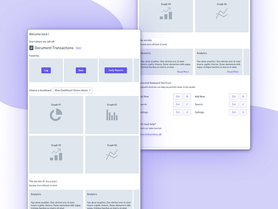 Dashboard: Wireframe