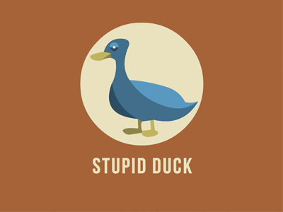 Stupid Duck animal branding duck icon logo design logos