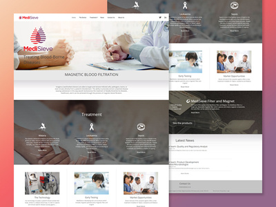 Medisieve animation website ux ui web design