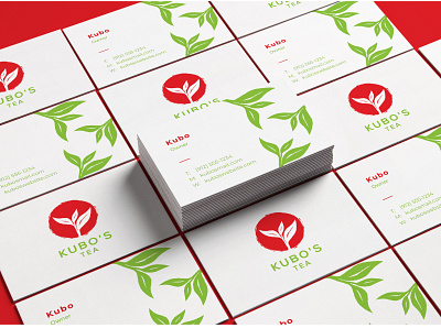 Japanese Tea - Business Card branding business card japanese leaf natural organic tea
