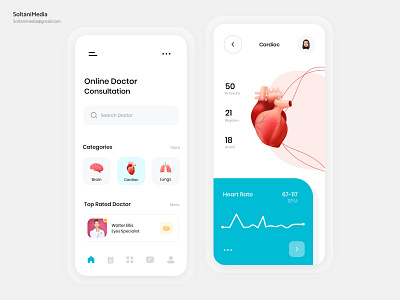 Doctor Consultation | UI Design SoltaniMedia app application design illustration minimal minimalist sketch ui ux website