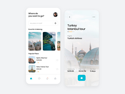 Travel service - Mobile App