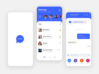 Message app app application design minimal minimalist sketch ui uiux ux website