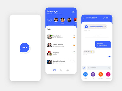 Message app by Amirhossein Soltani on Dribbble