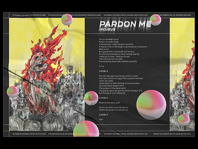 Pardon Me by Incubus 3d art cinema4d color design gradient graphics illustration line photoshop poster type typography