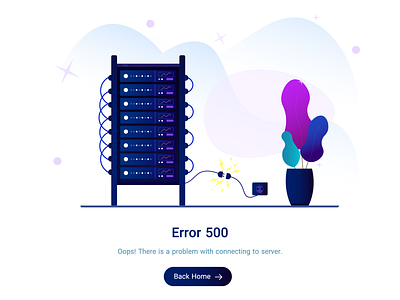 Server 500 Error Illustration