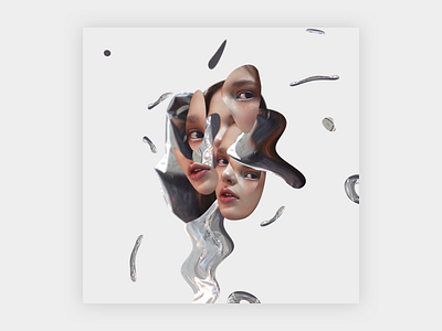 'Stuck in digital world' digital collage artwork collage design graphic illustration minimal