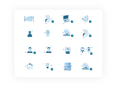 illustrations set for M-ID App animation app design graphic illustration illustrator minimal ui ux vector