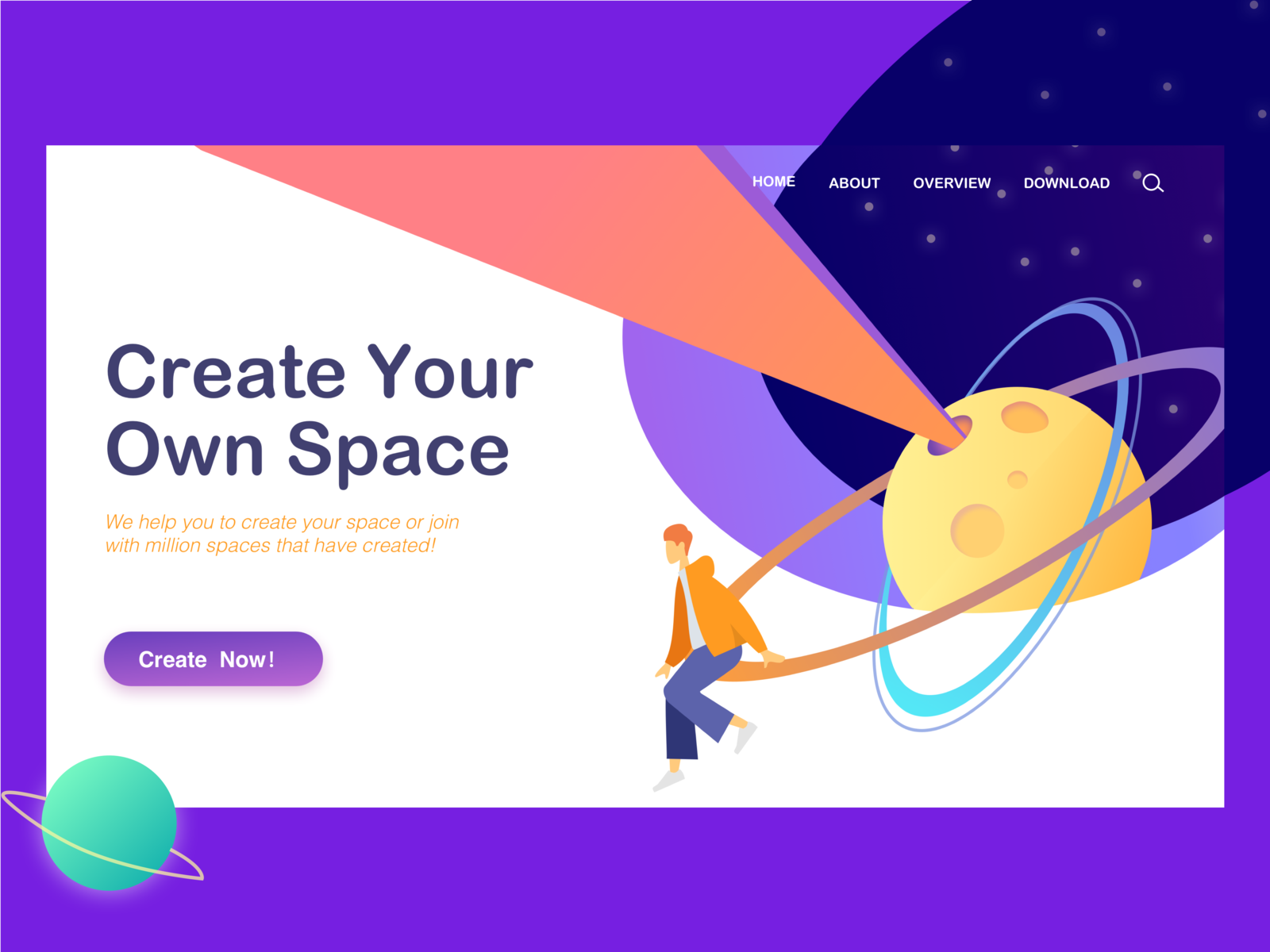 own space web design by Nicole for UFO on Dribbble