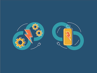 Power Icons design flat icon illustration vector