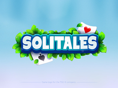 Logo Solitales app cards game garden leaves logo mobile solitaire typogaphy typography art typography design