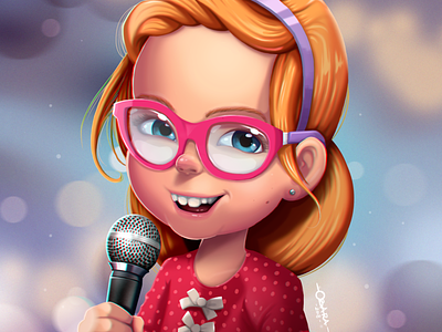 Character Painting - Maia blond cartoon character creation digital painting drawing illustration portrait singer