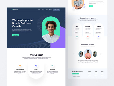 Clapso - Digital Agency Landing Page clean corporate digital agency digital marketing homepage landing page marketing agency minimal web website