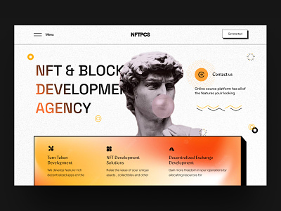 NFT Blockchain agency homepage