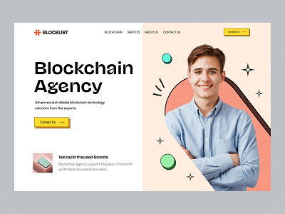 BLOCKBUST Blockchain Agency Landing page