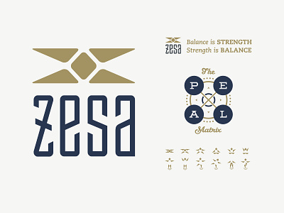 ZeSa Fitness branding design fitness icon illustration logo typography