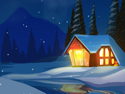 Christmas Home adobeillustator design digitalart digitalpainting illustration