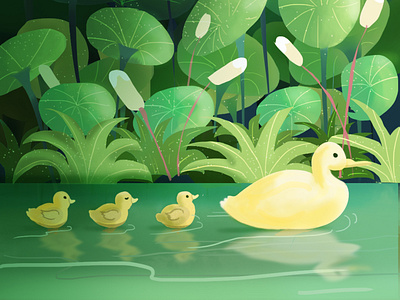 Duck Family adobeillustator branding design digitalart digitalpainting illustration