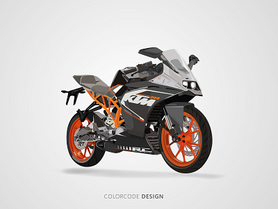 Ktm Bike illustration adobeillustator design digitalart digitalpainting illustration logo typography vector