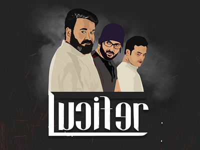 Lucifer malayalam movie illustration digital art