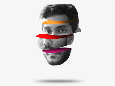 Sliced face graphicdesign