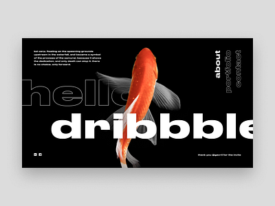 Hello dribbble! firstshot fish hello dribbble koi carp