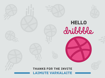 Hello Dribble design dribbble hello illustration invite thanks