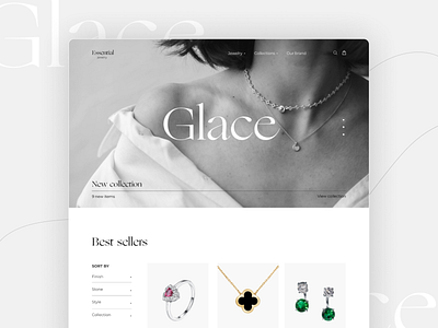 Jewelry ecommerce webdesign concept