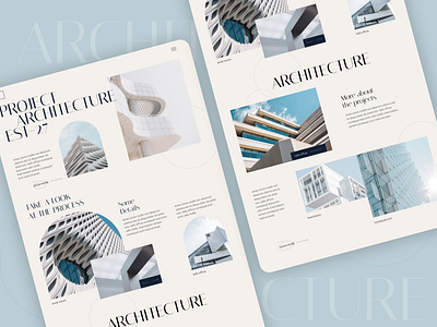 Architecture firm website concept