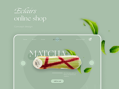 Eclair online shop | UI/UX design | Concept web design