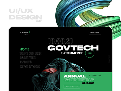 Media agency webpage | UX/UI 3d best dark events figma green modern ty typography ui ux uxui web design webdesign