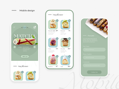 Product page | Mobile design | eclair shop app design eclair ecommerce mobile design pastel product page shop typography ui ux