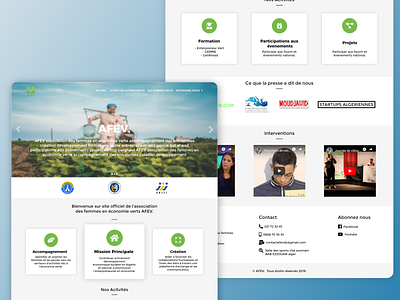 AFEV - One landing page for non profit association afev algerie app clean clear home page design landing design one page ui web deisgn