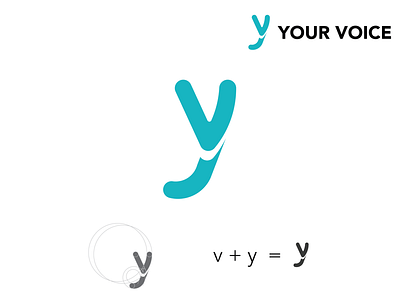 Your voice logo brand branding cyan feminism golden ratio illustrator logo logo design logomark typography