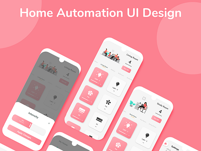 Home Automation App UI Design app design home automation minimal ui ux