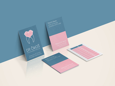 dr Cikos dental clinic business card & appointment reminder adobe illustrator adobe photoshop branding business card business card design dental dental clinic design graphic design visual identity