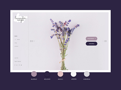 Lavender natural cosmetics website & online shop adobe photoshop cosmetics lavender online shop organic soap ui deisgn web desgin