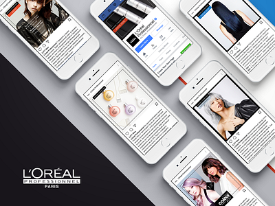 Loreal Social Media Look and Feel artdirection loreal mobile smm