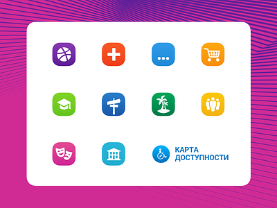 Acessibility Map icons accessibility icons map paralympics sochi ui ux