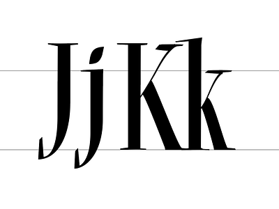 Working on new font font j k letters typogaphy