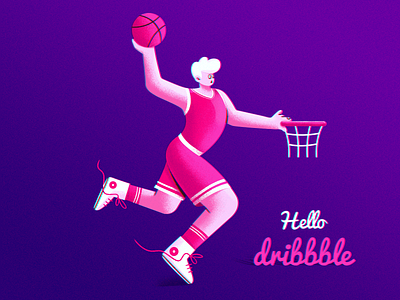 Dunk art basketball blood dribbble llustration