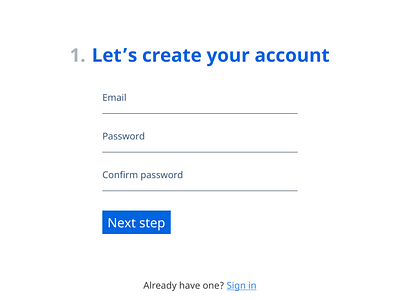 Minimalistic Sign Up Form for Daily UI