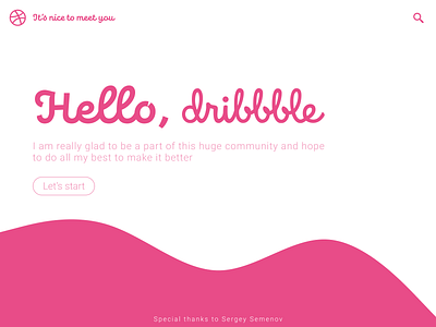 Hello Dribbble hello dribbble minimalism