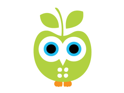 Æblet & Uglen design illustrator larsroed logo