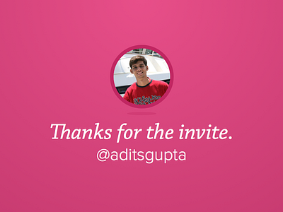 Thanks @aditsgupta invitation thanks