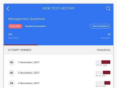 View Test History