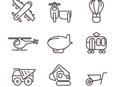 Transportation Icons Vector icons icons pack illustration logo ui vector