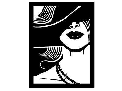 Elegant woman vector image drawing girl illustration illustrator monochrome people vector woman