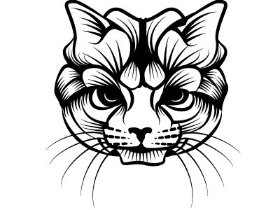 Cat Vector Clipart animal cat drawing illustration monochrome vector