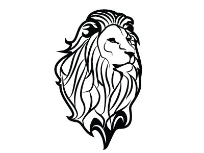 Lion Vector Clip Art animal drawing illustration lion monochrome vector